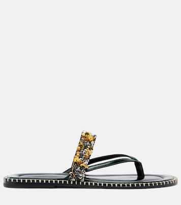 Sandalen aus Leder mit Pailletten | Dries Van Noten