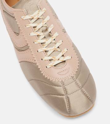 Sneakers aus Satin und Leder | Dries Van Noten