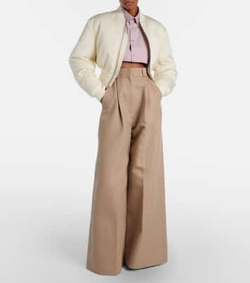 Cotton gabardine wide-leg pants | Balenciaga