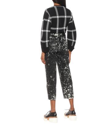 Galaxy printed high-rise cropped jeans | Stella McCartney