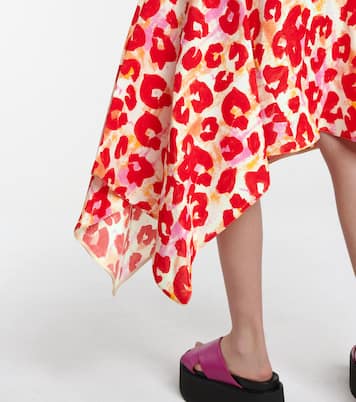 Leopard-print sablé midi skirt | Marni