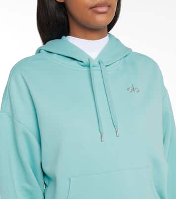 Accolade cotton-blend hoodie | Alo Yoga