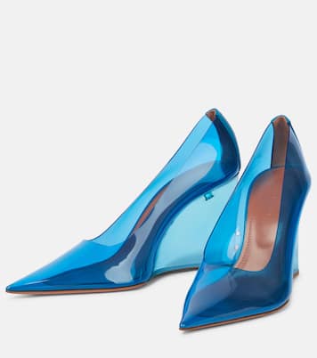 Ane Glass wedge pumps | Amina Muaddi
