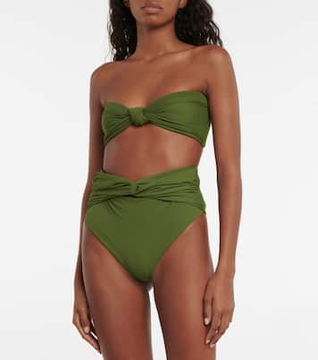 Rich Earthly bandeau bikini top | Johanna Ortiz
