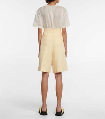 Tarah linen-blend Bermuda shorts | Joseph