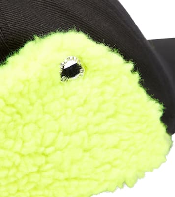 Teddy-trimmed baseball cap | Balmain Kids