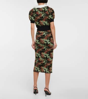Falda midi de camuflaje | Alessandra Rich
