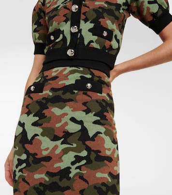 Falda midi de camuflaje | Alessandra Rich