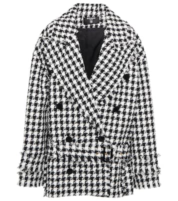 Houndstooth tweed pea coat | Balmain