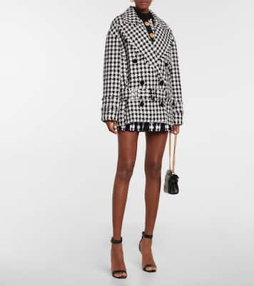Houndstooth tweed pea coat | Balmain