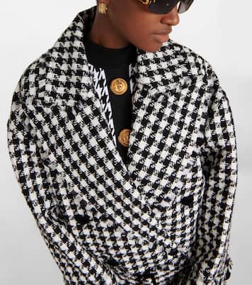 Houndstooth tweed pea coat | Balmain