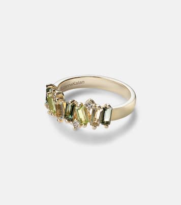 Amalfi 14kt gold ring with diamonds, topaz, peridot and amethyst | Suzanne Kalan