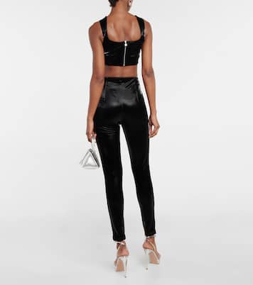 Cropped-Top aus Lederimitat | Rotate