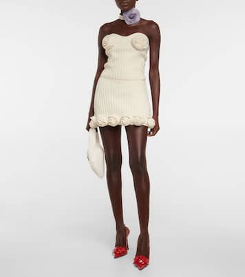 Bustier de lana con apliques florales | Blumarine
