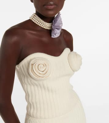 Bustier de lana con apliques florales | Blumarine