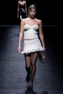 Bustier de lana con apliques florales | Blumarine