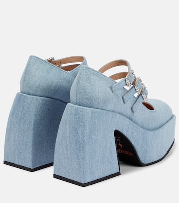 Bulla Marietta denim platform pumps | Nodaleto