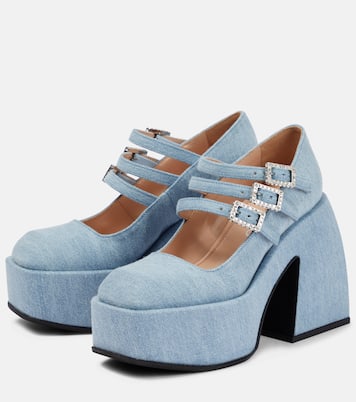 Bulla Marietta denim platform pumps | Nodaleto