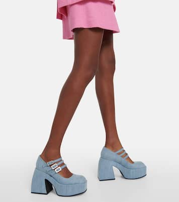 Bulla Marietta denim platform pumps | Nodaleto