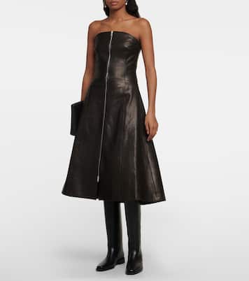 Abito midi Valerie in pelle | Khaite
