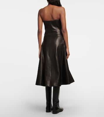 Abito midi Valerie in pelle | Khaite