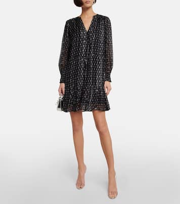 Printed chiffon minidress | Velvet