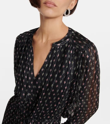 Printed chiffon minidress | Velvet