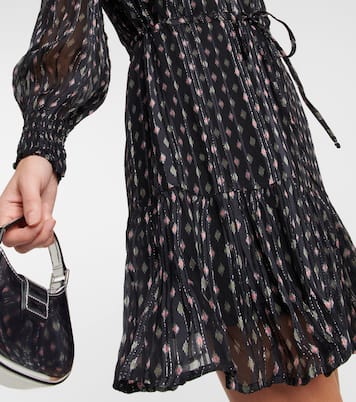 Printed chiffon minidress | Velvet