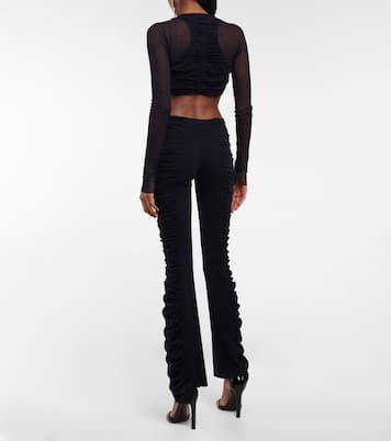Ruched mesh crop top | Jean Paul Gaultier