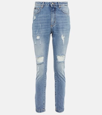 Distressed high-rise skinny jeans | Dolce&Gabbana
