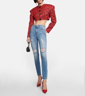 Distressed high-rise skinny jeans | Dolce&Gabbana