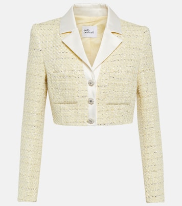 Cropped bouclé jacket | Self-Portrait