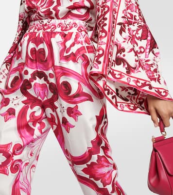 Pantaloni regular in twill di seta | Dolce&Gabbana