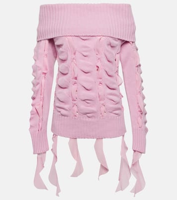 Pullover in lana con scollo bardot | Blumarine