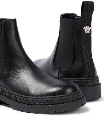 Bottines Chelsea Greca en cuir | Versace Kids