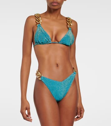 Gold Chain triangle bikini top | Same
