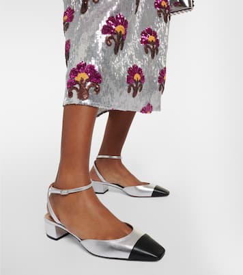 French Flirt 35 metallic leather pumps | Aquazzura