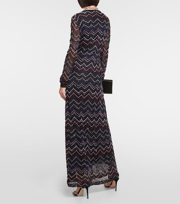 Abito lungo a zig-zag con paillettes | Missoni