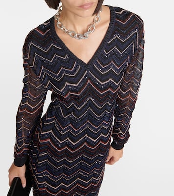 Abito lungo a zig-zag con paillettes | Missoni