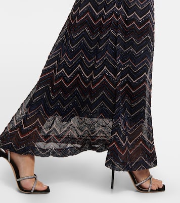 Abito lungo a zig-zag con paillettes | Missoni