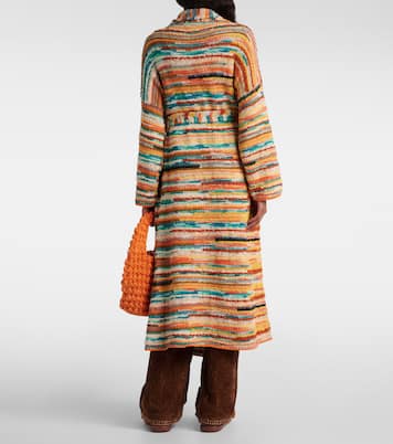 Madurai Stripes intarsia cotton-blend cardigan | Alanui