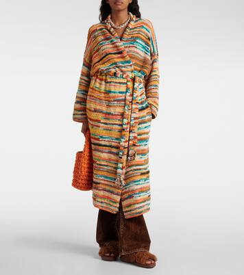 Madurai Stripes intarsia cotton-blend cardigan | Alanui