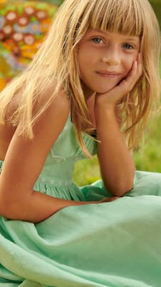 Abito in cotone e lino | Stella McCartney Kids