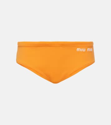 Slip bikini con logo | Miu Miu