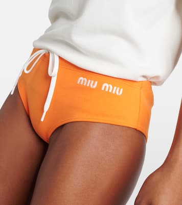 Slip bikini con logo | Miu Miu