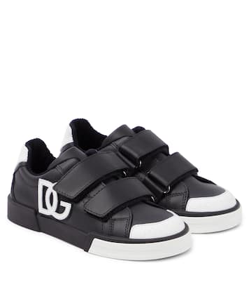 Portofino logo leather sneakers  | Dolce&Gabbana Kids