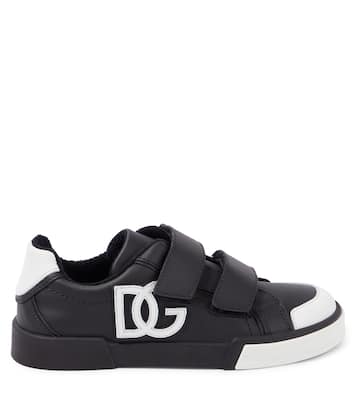 Portofino logo leather sneakers  | Dolce&Gabbana Kids