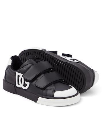 Portofino logo leather sneakers  | Dolce&Gabbana Kids