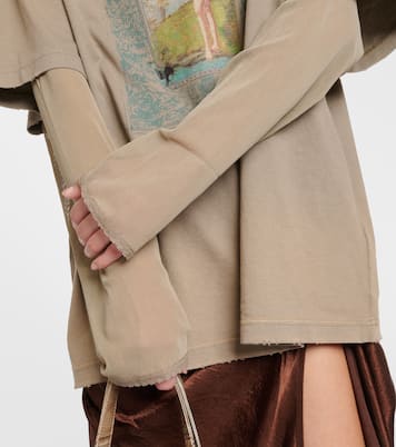 Layered printed cotton jersey T-shirt | Acne Studios