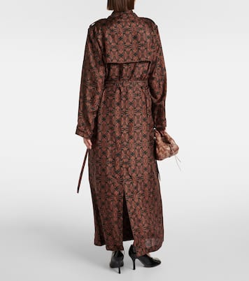Trench in raso di seta con stampa | Dries Van Noten